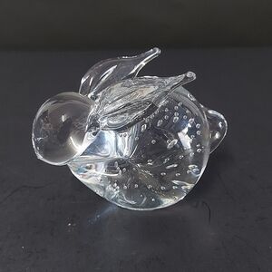 Vintage Bunny Rabbit. Clear. Controlled Bubbles